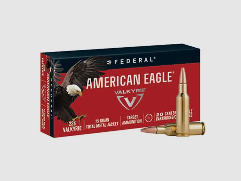 Federal American Eagle .224 Valkyrie 75GR FMJ 20 cartridges