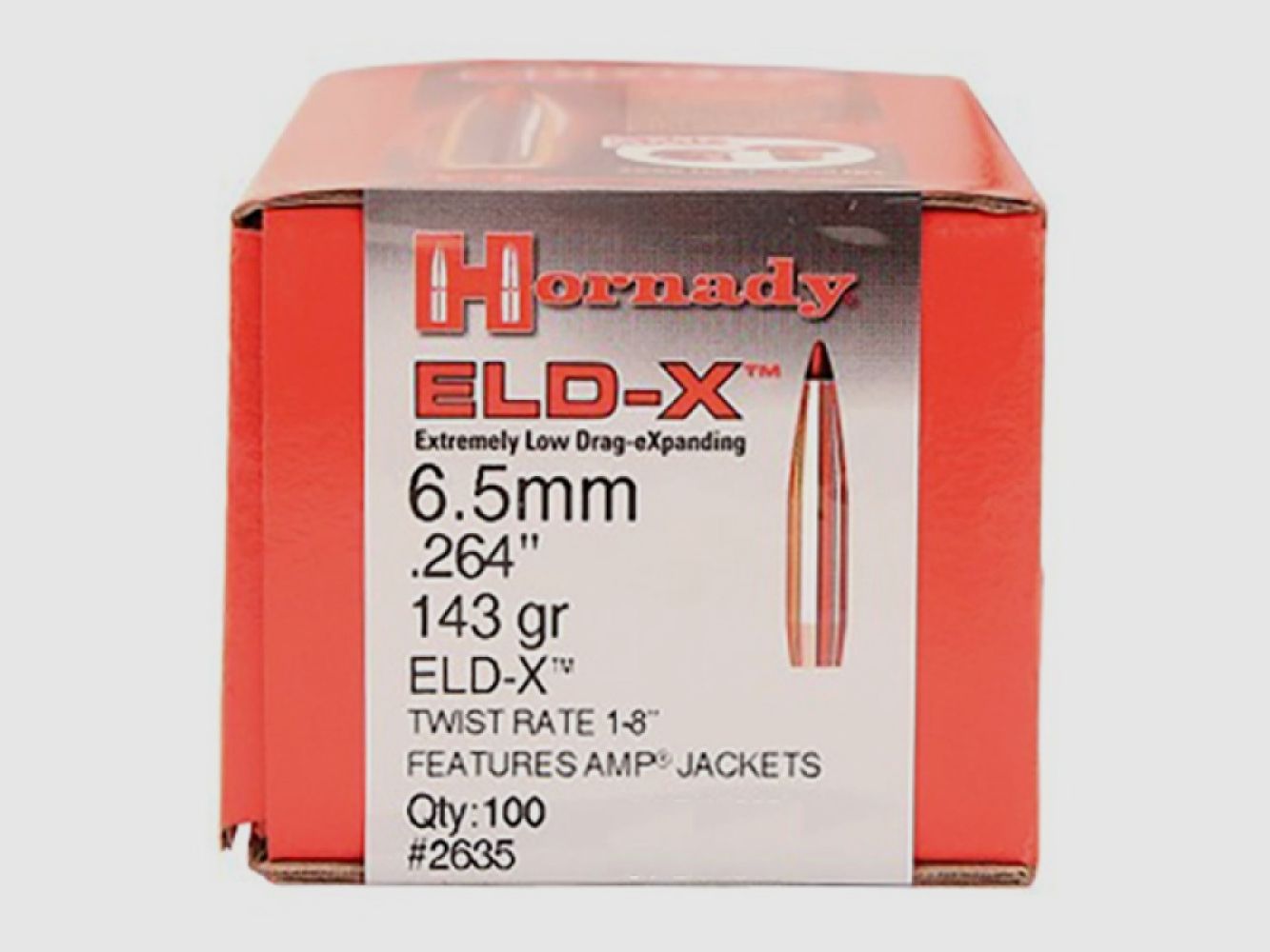 .264 Proiettili Hornady ELD-X 143 gr VE100