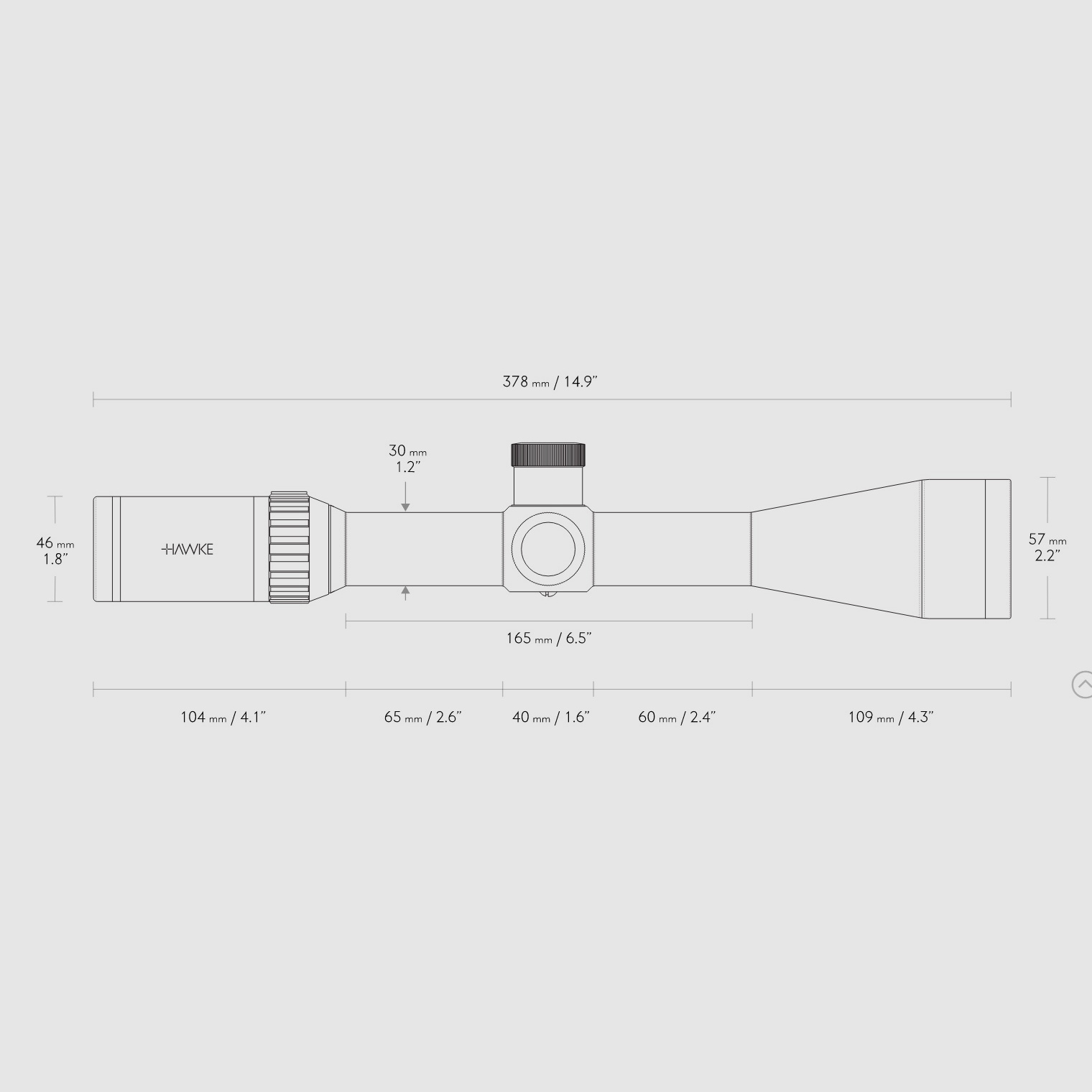 Aussteller HAWKE 14304 Zielfernrohr VANTAGE 30 WA FFP 6-24x50 HALF MIL DOT IR ABSEHEN V237