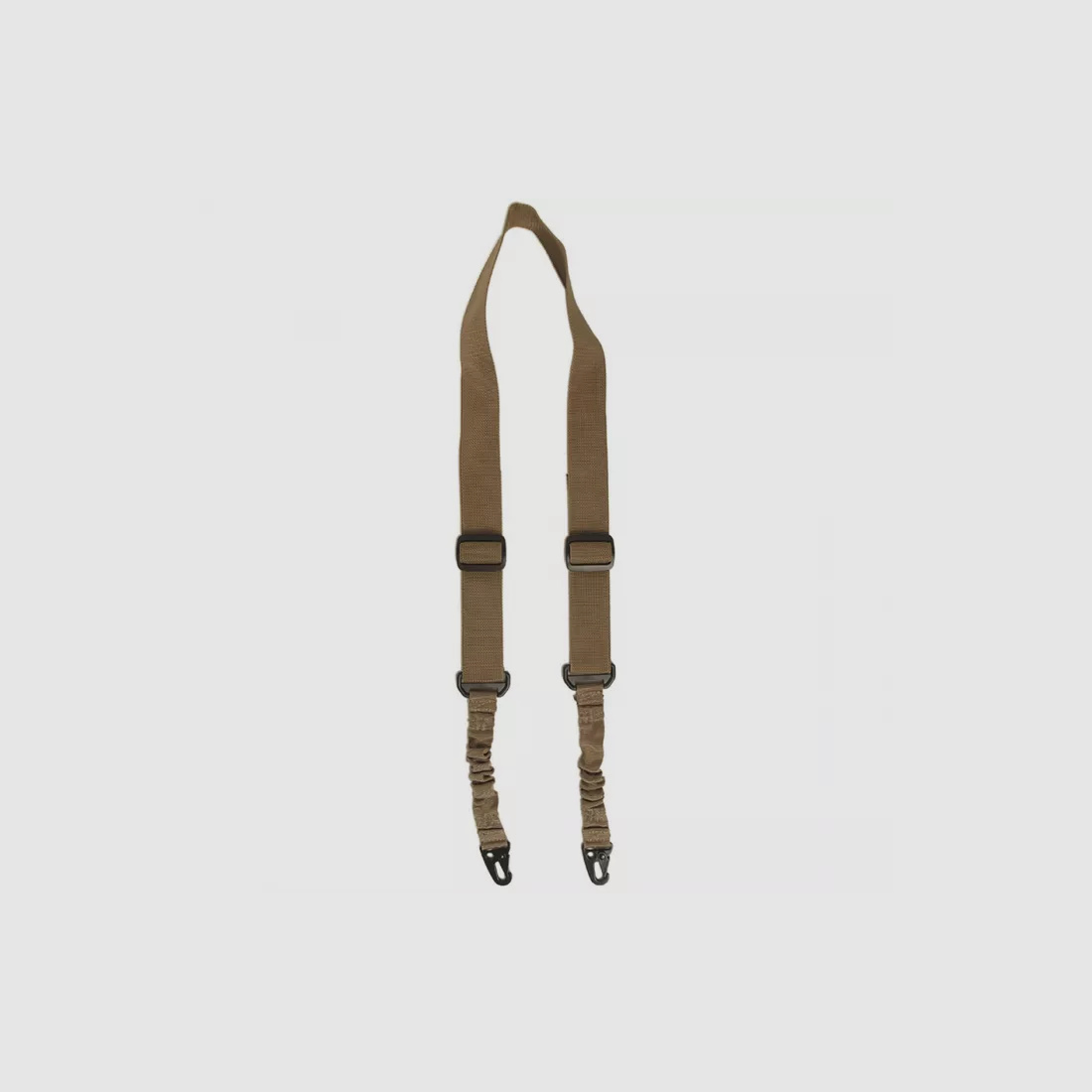 Tactical rifle sling / carrying strap with bungee (67-112cm), 2-point, coyote (beige)