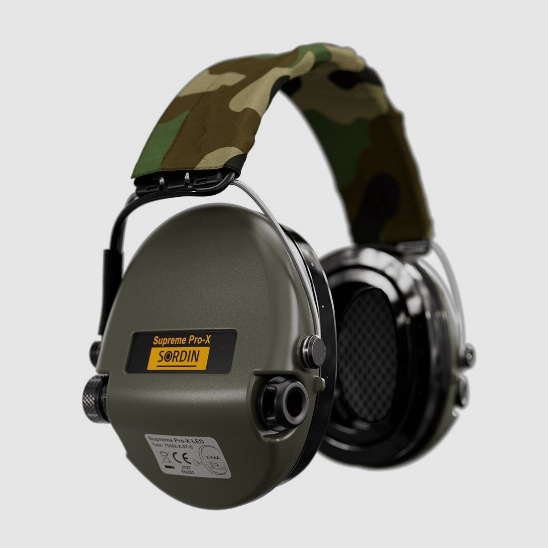 Sordin Hearing Protection Supreme Pro X LED - Green / Camo