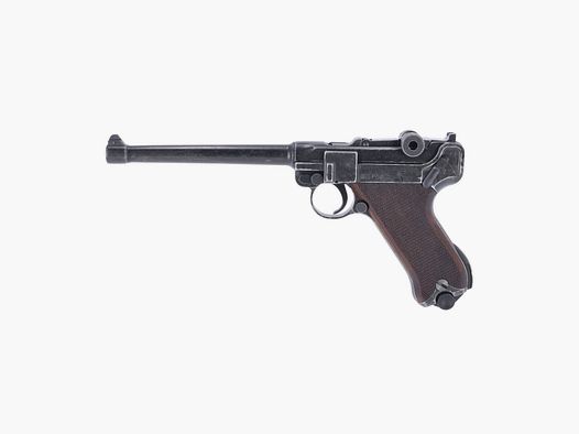 ME-Sportwaffen ME Mod. P 04 Kal. 9 mm P.A.K antiek uiterlijk houten grip schreckschus...