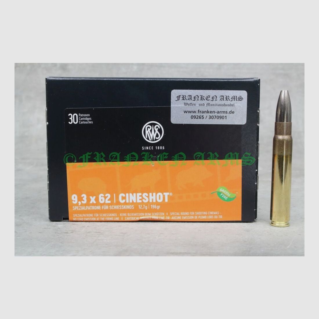 RWS Cineshot 9,3x62 196gr. 12,7g 30 pièces Prix dégressifs