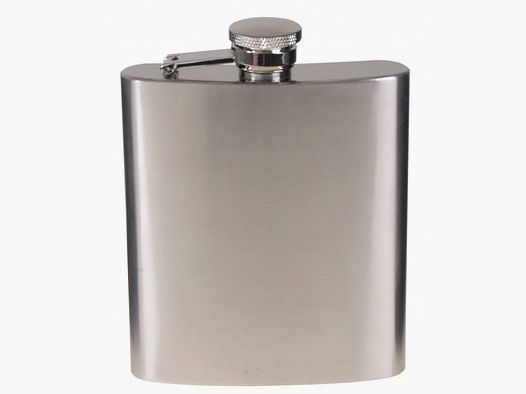 Flachmann Edelstahl, Chrom matt - 225ml