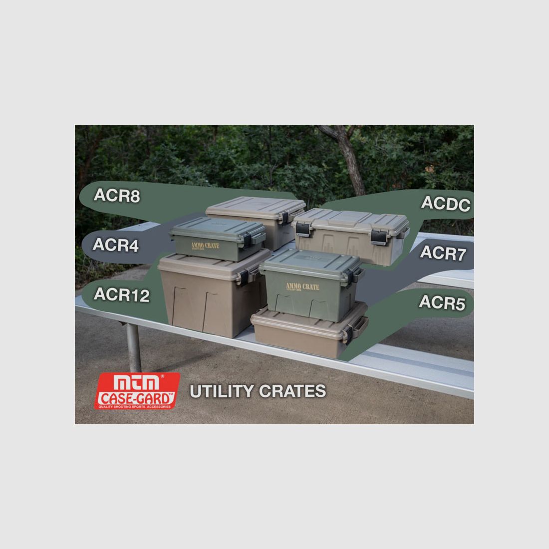 MTM Transport Box ACR4-18 with Folding Lid, Olive Green