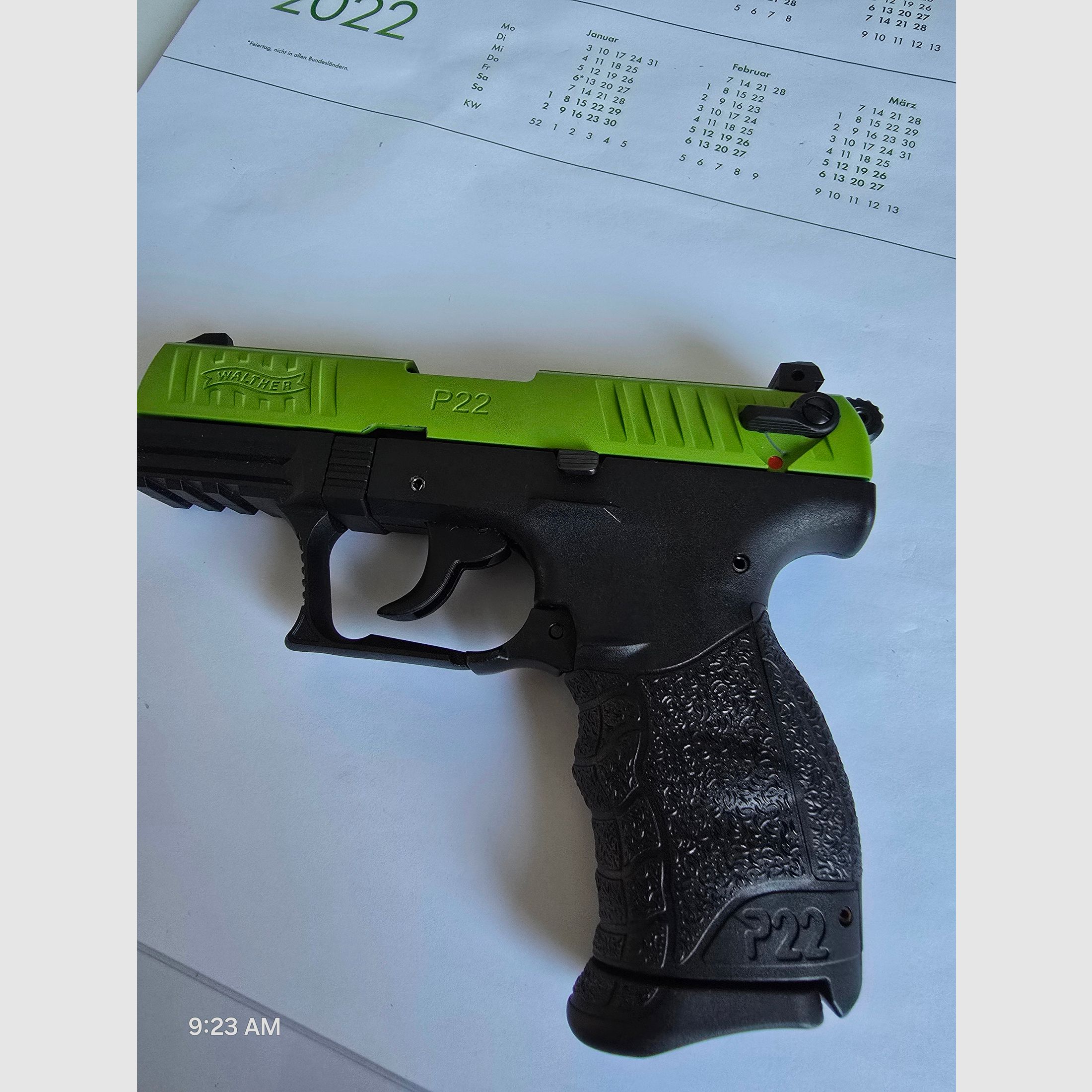 Walther P22Q Black/Green Sondermodell