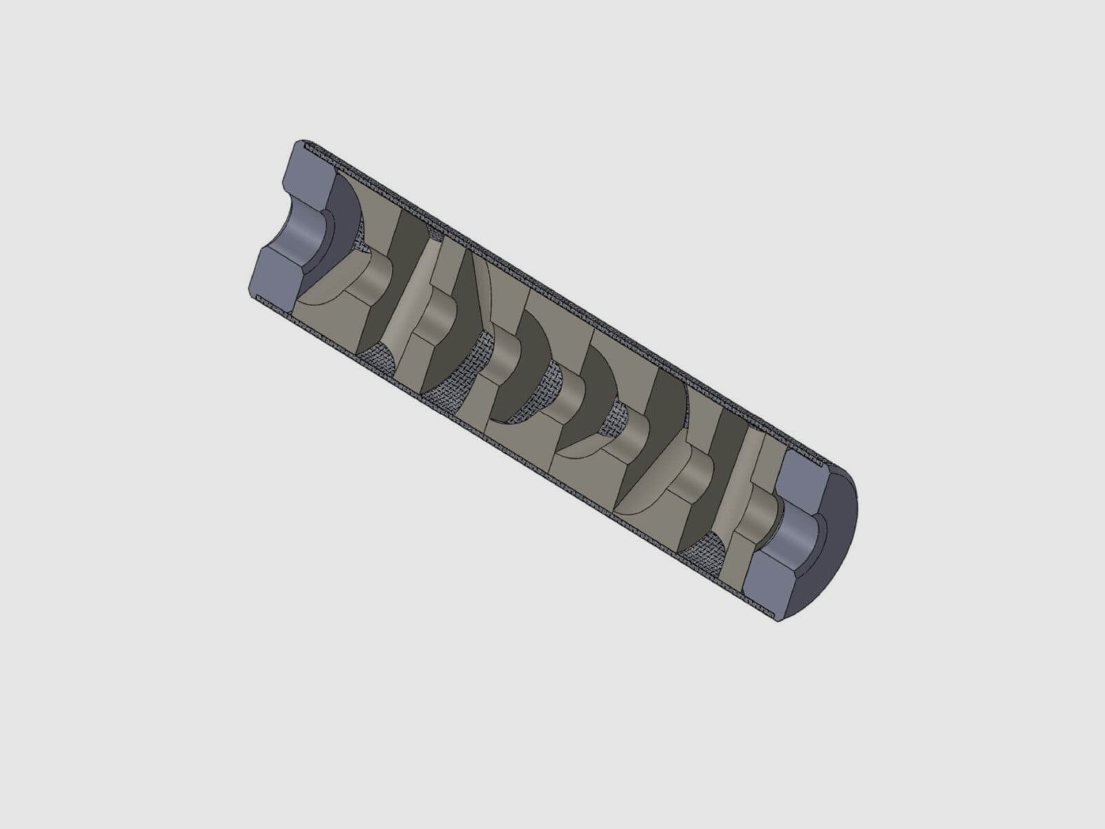 Stingray APKALLU S9 Silenciador de Airsoft de Fibra de Carbono con Reducción de Ruido | 14 mm CCW