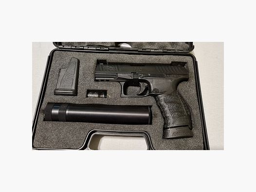 Walther PPQ schwarz, gebraucht + Schalldämpfer