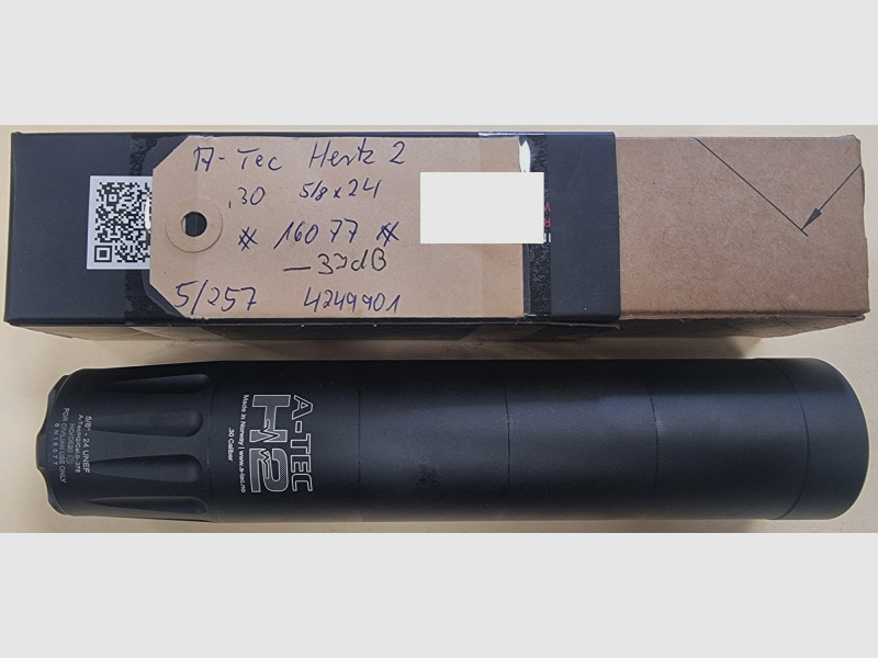 A-Tec Hertz 2 Kal.30 5/257 Overbarrel Schalldämpfer 5/8x24 Gewinde