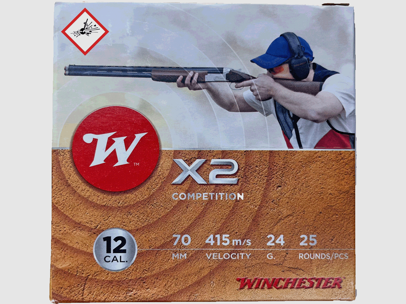 Winchester Flintenpatrone X2 Competition 12/70 24G 2,4mm