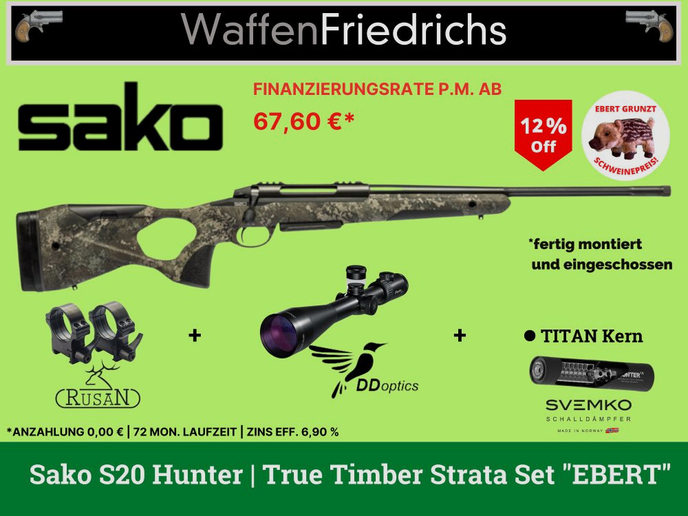 SAKO	 S20 Hunter True Timber Strata | Jungjäger Komplettangebot - Waffen Friedrichs