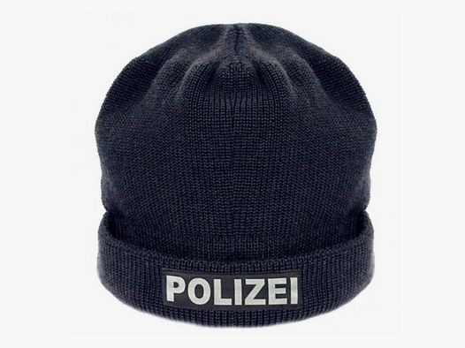Polizeistrickmütze mit Fleece-Futter