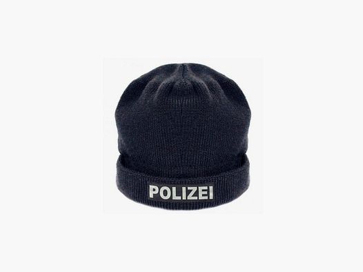 Polizeistrickmütze mit Fleece-Futter