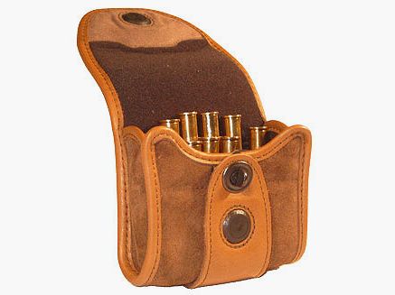 NIGGELOH Patronenetui DAS Etui f. 12 Kugelpatronen braun Leder