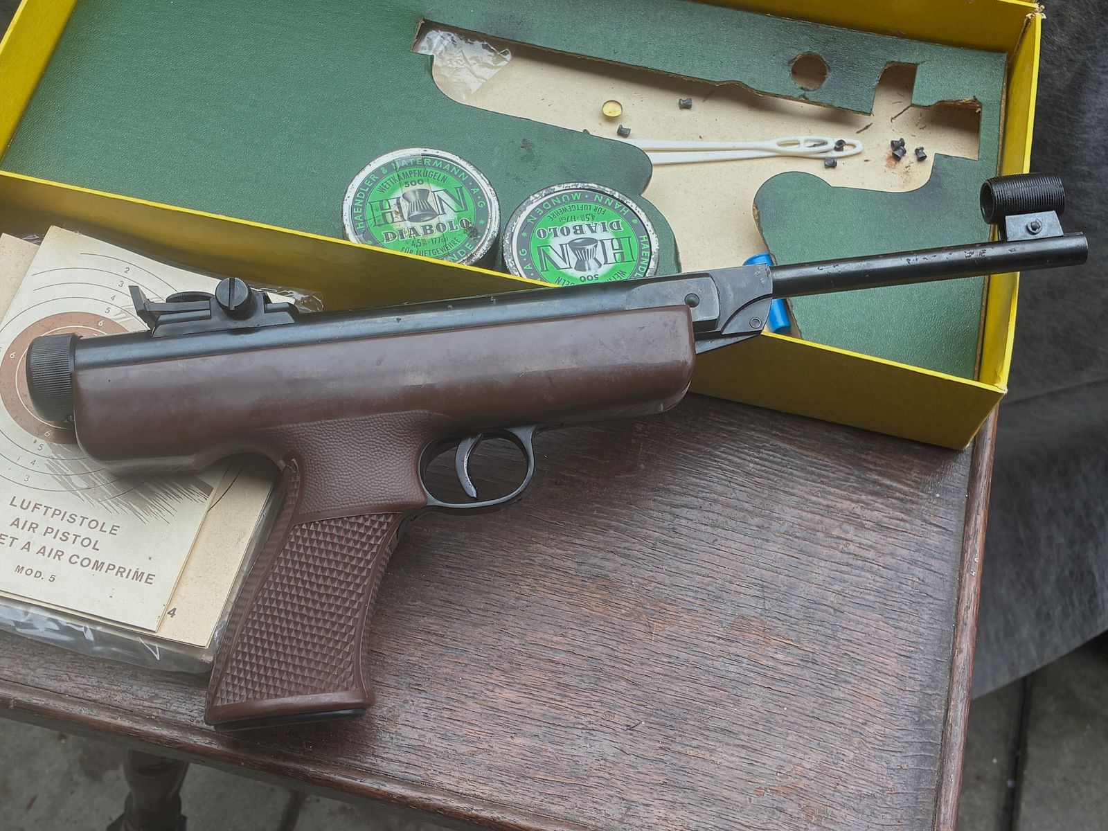 Diana Mod. 5 air pistol incl. original packaging and instruction manual