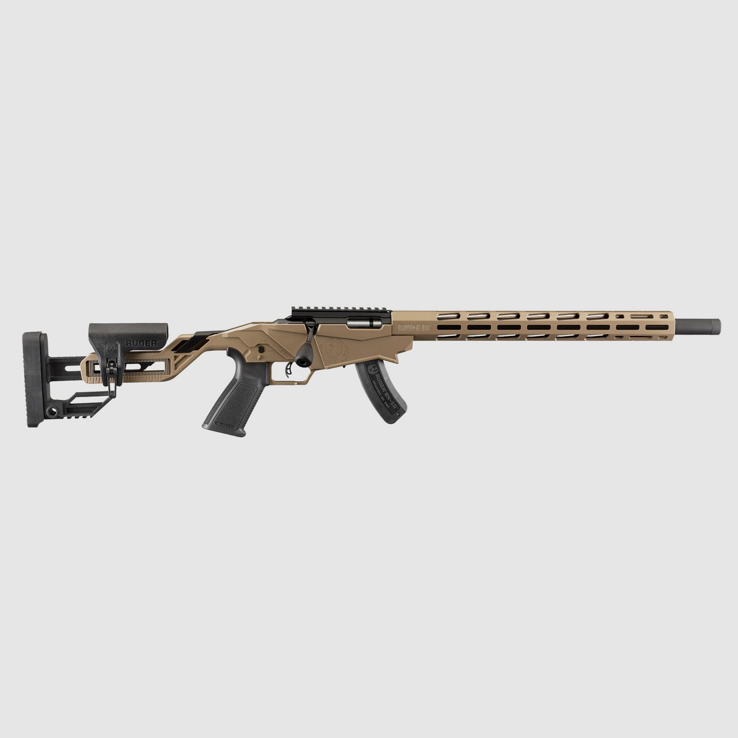 RUGER PRECISION RIMFIRE .22 LR 18"/46CM 1/2"-28 DAVIDSON'S DARK EARTH CERAKOTE