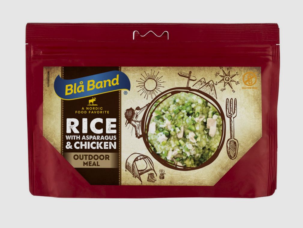 Blå Band Reis mit Spargel und Huhn
