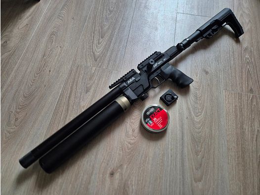 AEA HPMax MK2, PCP-geweer kal .35 (9mm), "F"-markering met accessoires