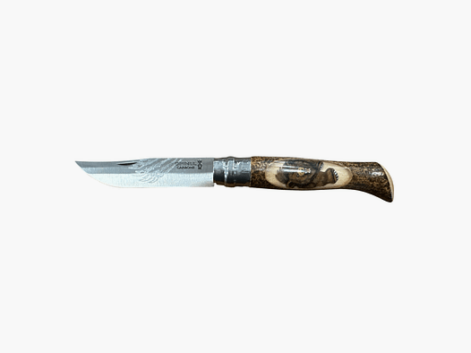 COLTELLO – OPINEL – N.9 CARBONE REALIZZATO A MANO CON ORSO