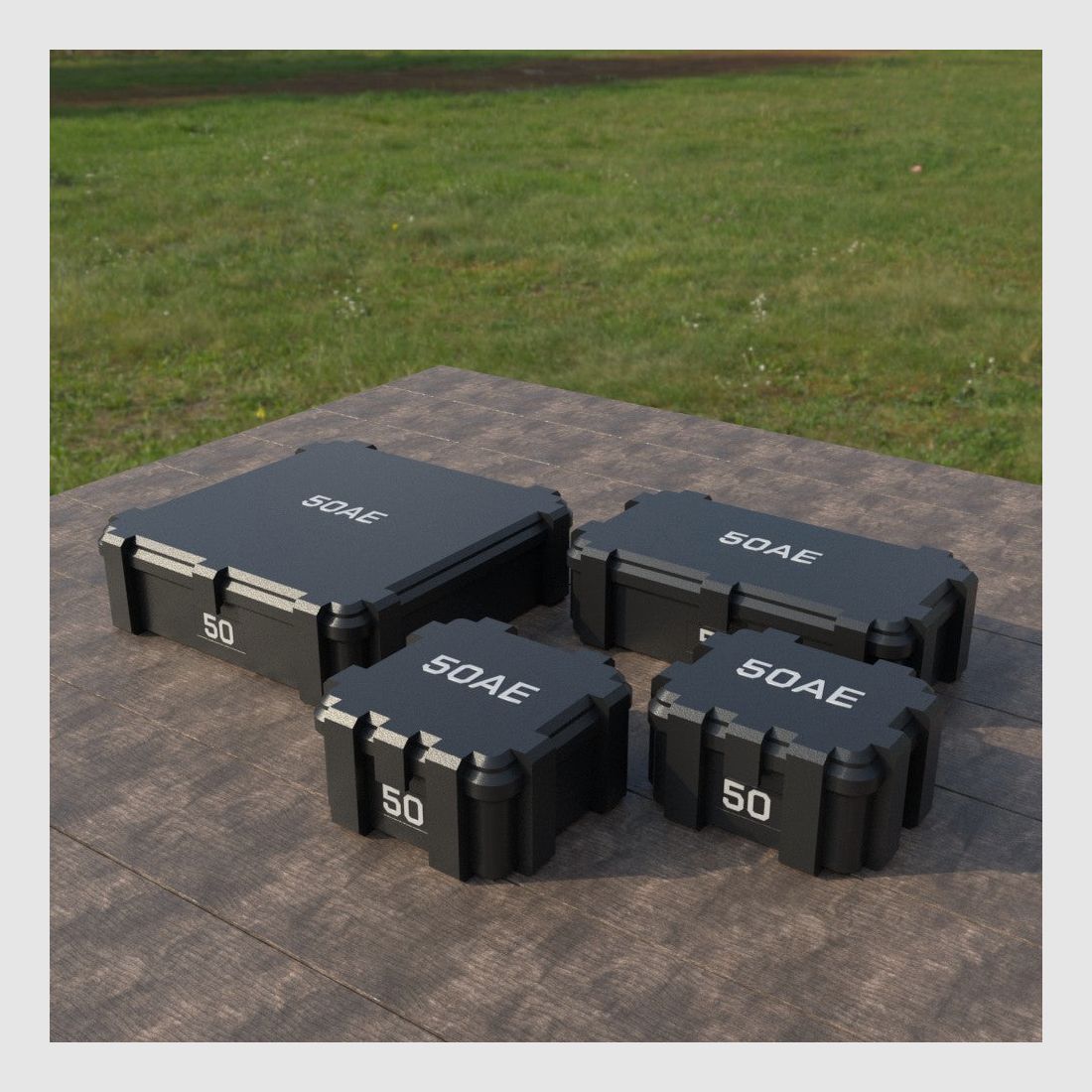 Filamelt Munitionsbox / Ammo Box .50 AE – Patronenbox ‘Klappdeckel’ – 20 / 25 / 50 / 100 Runden