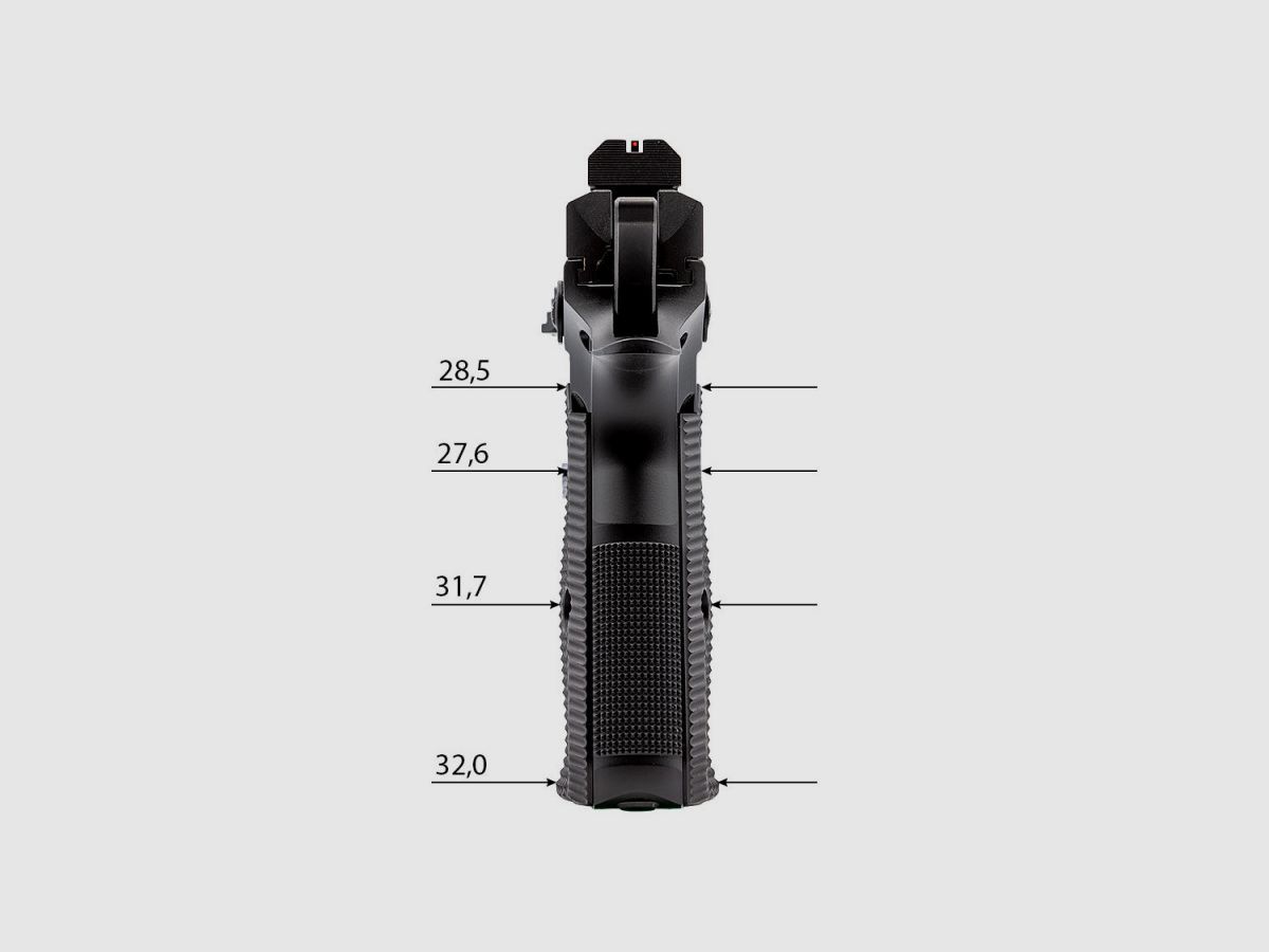 Eemann Tech Ultimate Aluminiumowe Chwyty do CZ Shadow 2 Compact, Kolor: Czarny, rozmiar: M, zdjęcie 2 z 3