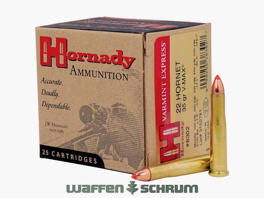 Hornady .22Hornet V-Max 2,3g - 35gr.