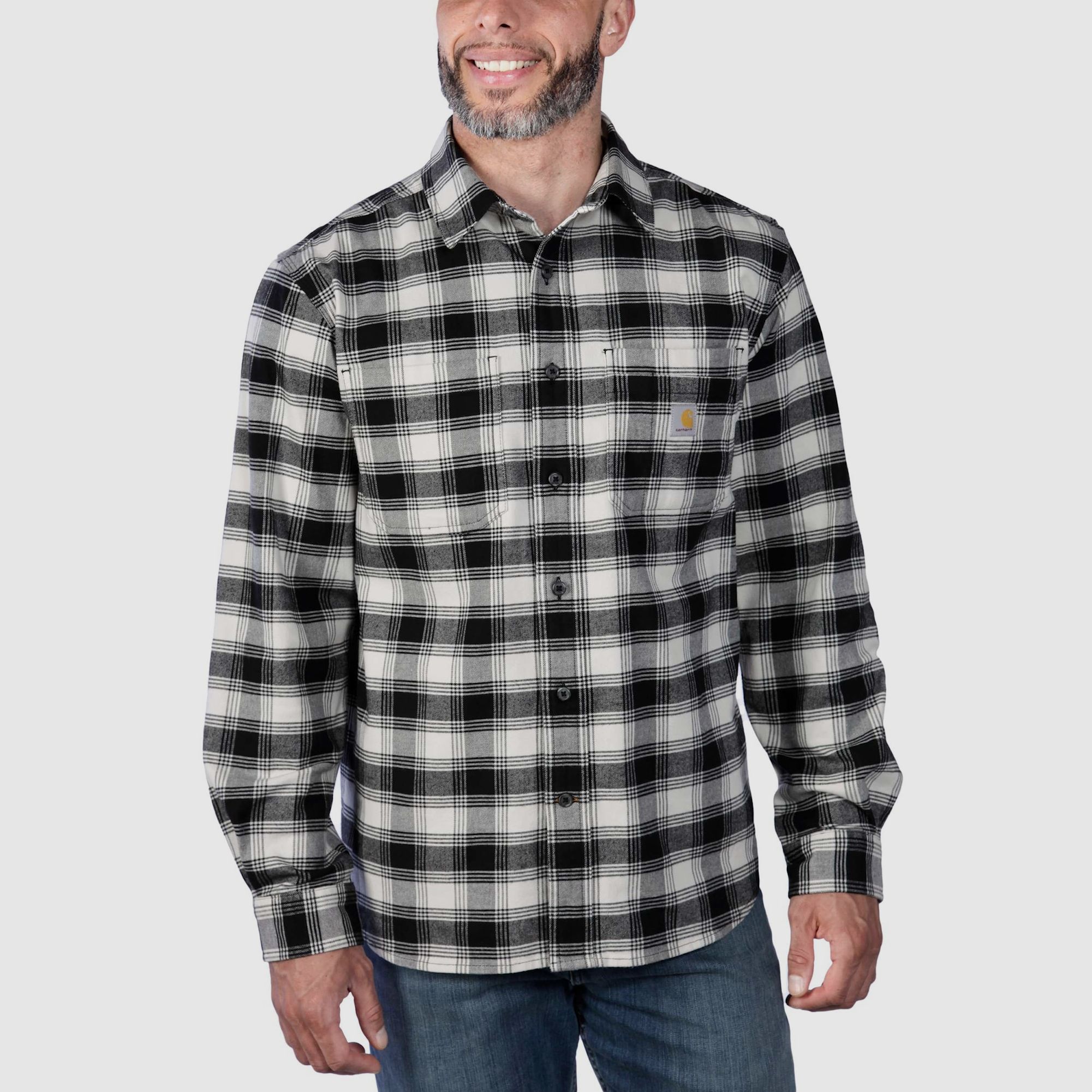 Carhartt Midweight Flannel Shirt Mens Malt M