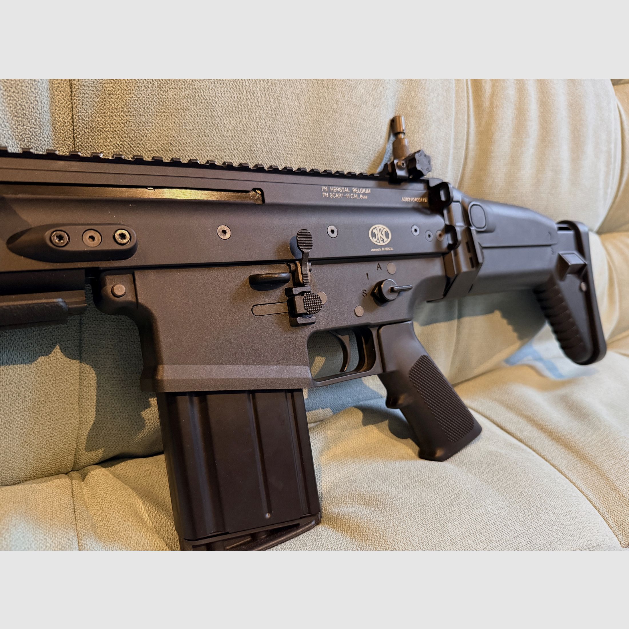 Wei-ETech FN Herstal SCAR-H Volledig metaal Open-Bolt Gas-Blow-Back 6mm BB zwart F Mark, afbeelding 5 van 10
