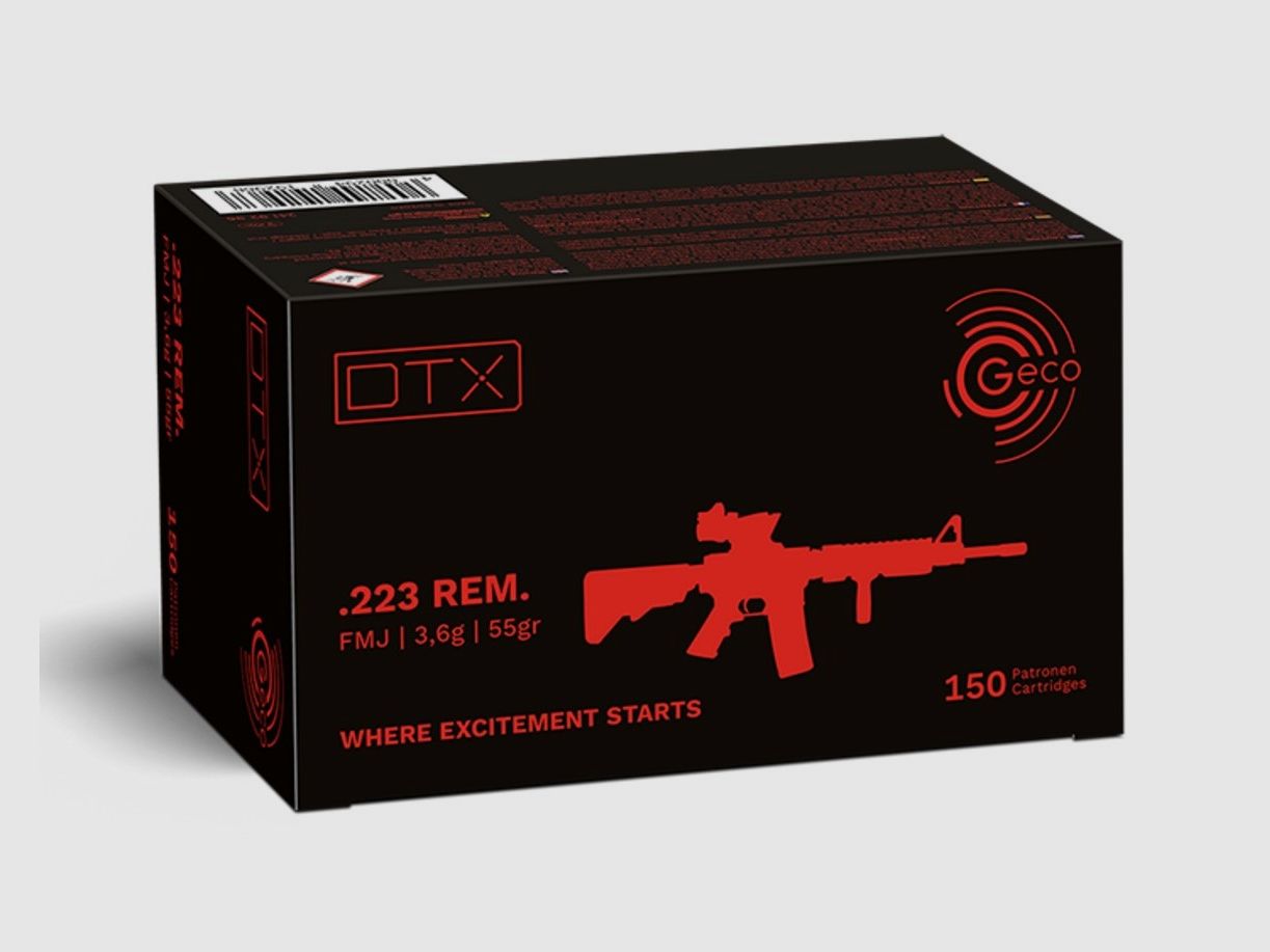 Geco FMJ DTX .223 Rem. 3.6g, Bild 1 von 2