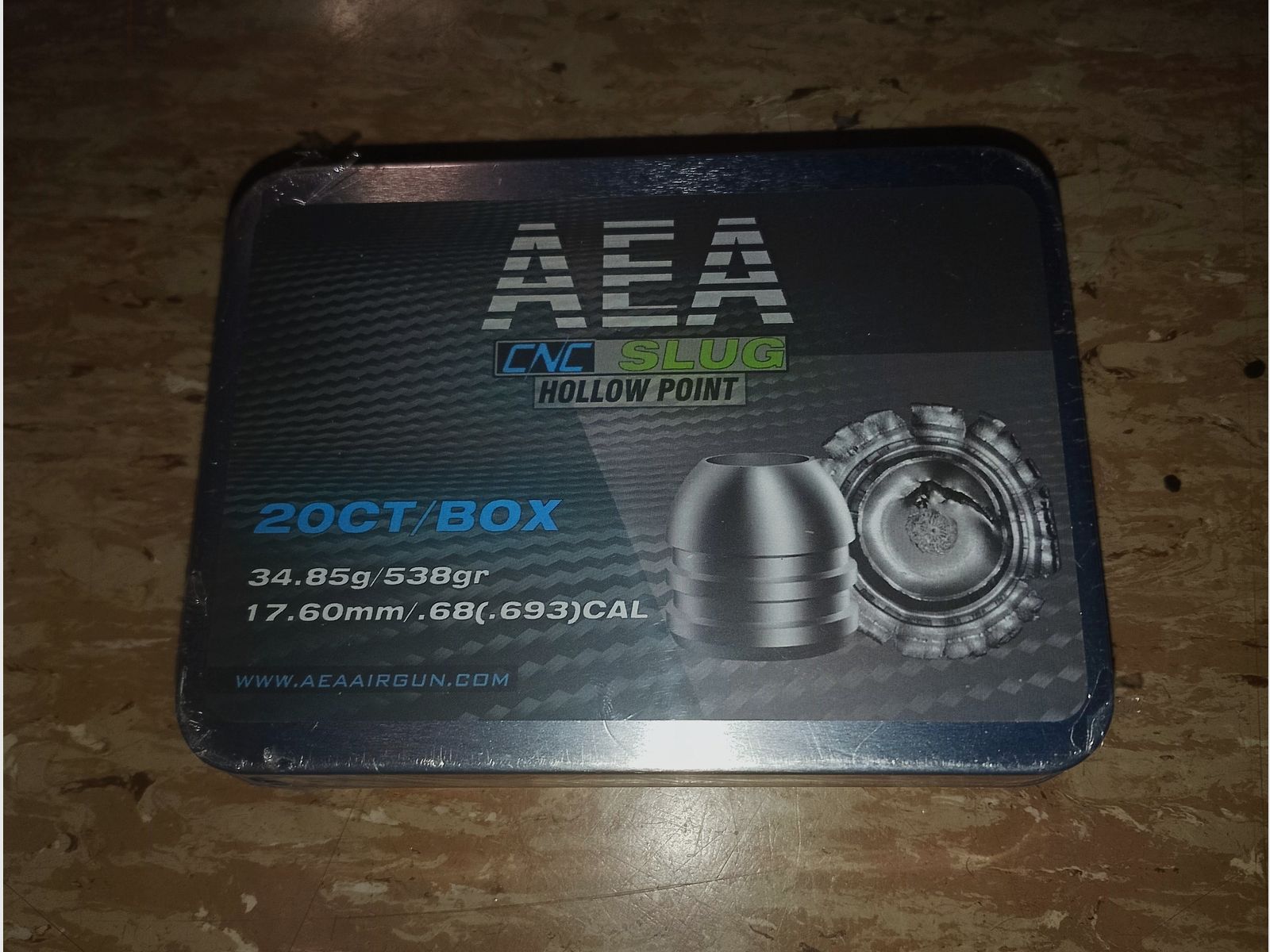 1 can 20 pcs. heavy slugs hunting projectile strong air rifles cal 68 AEA EXACT SLUG HOLLOW POINT caliber .68 34.85g Not for 7.5 Joules 4 x available