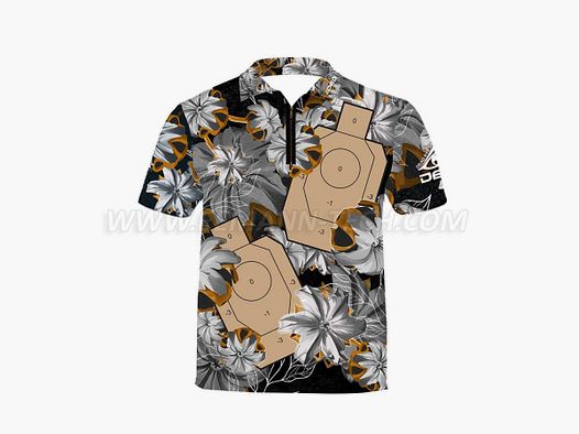 DED Black Bullet Floral IDPA Target T-Shirt, size: XS, Custom Name: With Custom Name, Clothes type: Kids