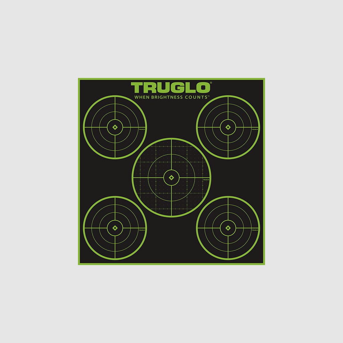 TRUGLO TARGET 5 - BULL 12X12 50PK - schietschijven