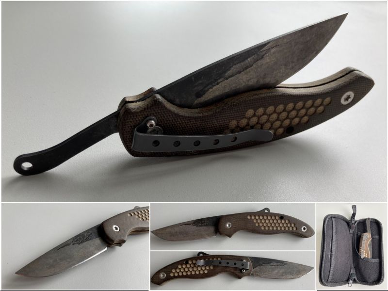 Custom Knife Cuscadi Svörd Peasant friction folder EDC