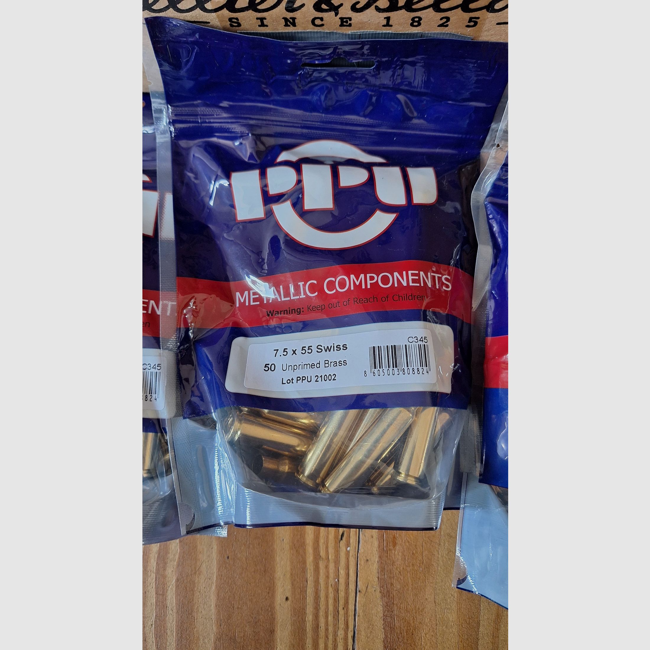 PPU Hülsen 7,5x55 Swiss Schweizer NEU 300st