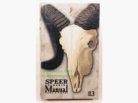 Speer / USA Libro Manual de Recarga N° 13 Rifle & Pistola