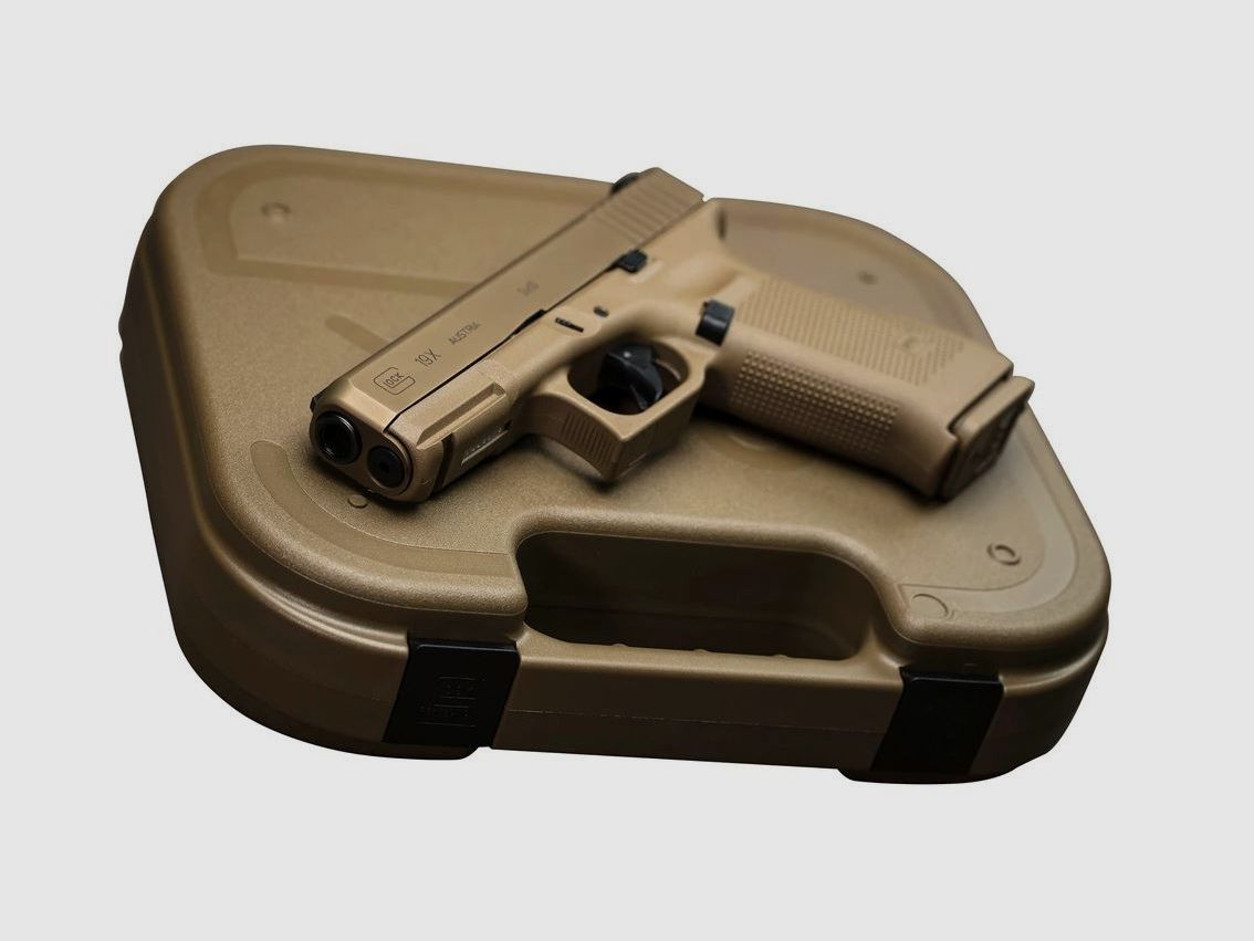 Glock 19X en calibre 9mm Luger en brun coyote