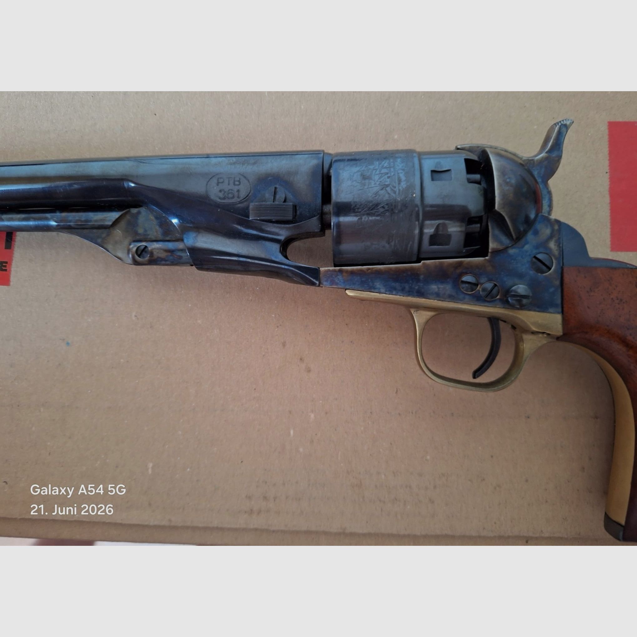 HEGE Western Revolver Navy 1851 langer Lauf 7,5 zoll PTB 361 9mm RK