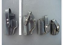 HKDesign Holster  Art. Nr.  002 : Einfachholster mit Sicherheitsriemen   -  für: EGPR5, 55, GOL,M&S03,RG8,9k,BABY BBAB,EMGESM157,SM110,HS5A, M&SG3, EGP55, RG300, Derringer -  für Linkshänder