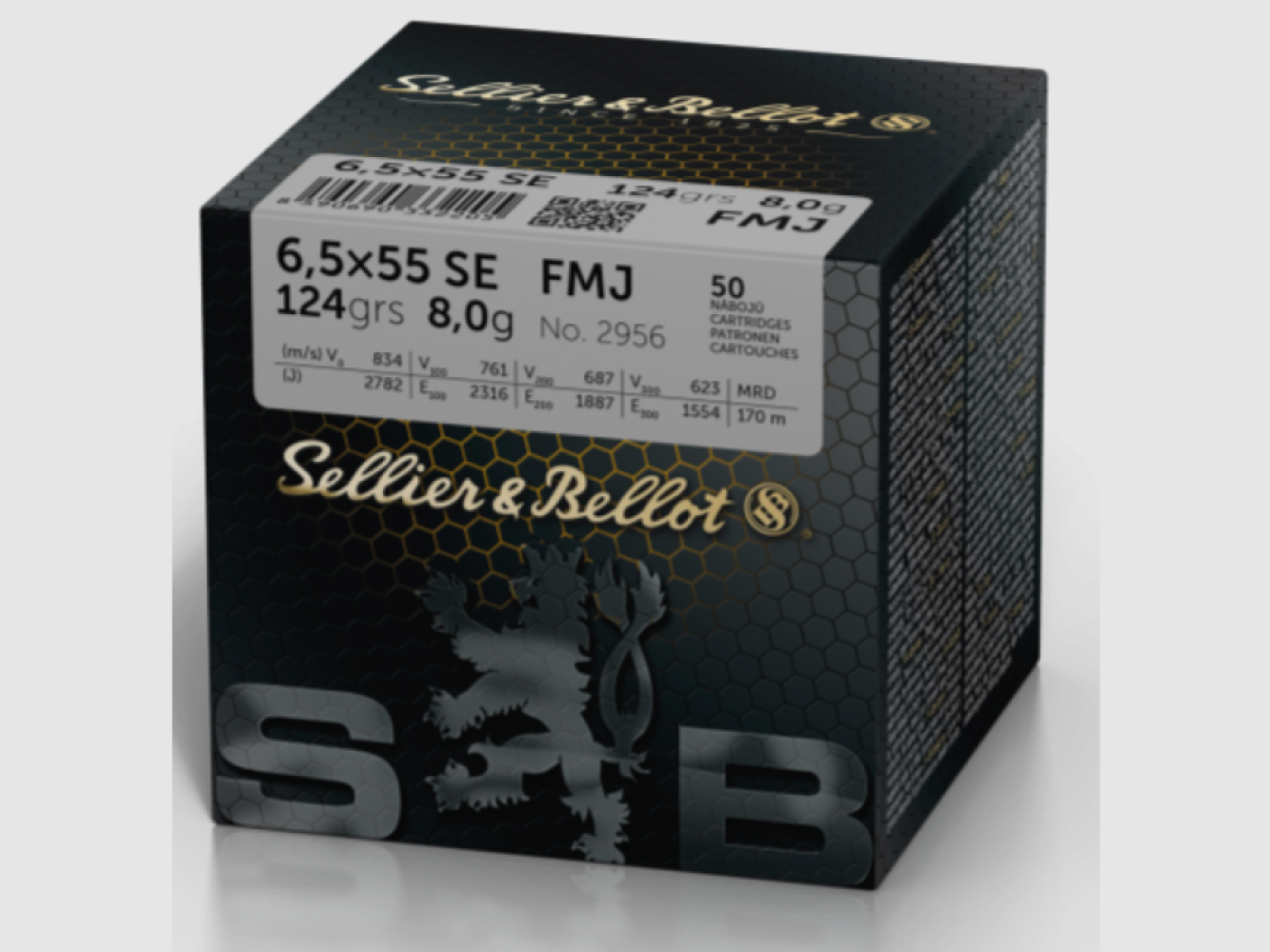 6.5x55 SE S&B FMJ 124gr VE50