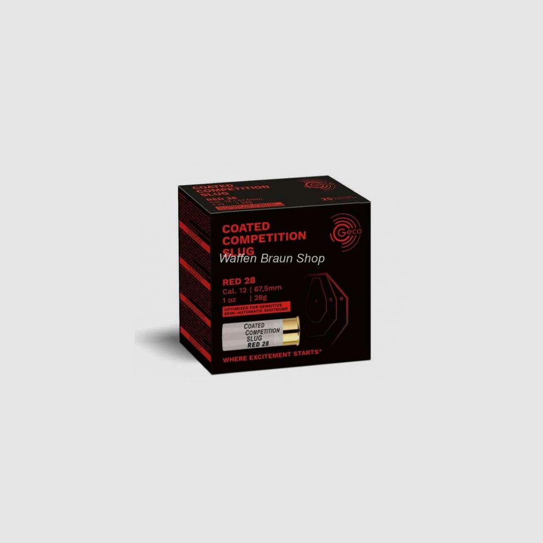 GECO COMP SLUG RED 28 12/67,5 28g 25ER