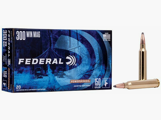 Federal Power Shok SP 9,7g/150grs à20 .300 Win. Mag.
