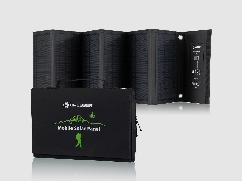 Bresser Mobile Solar Panel 40 Watt mit USB Ladegerät