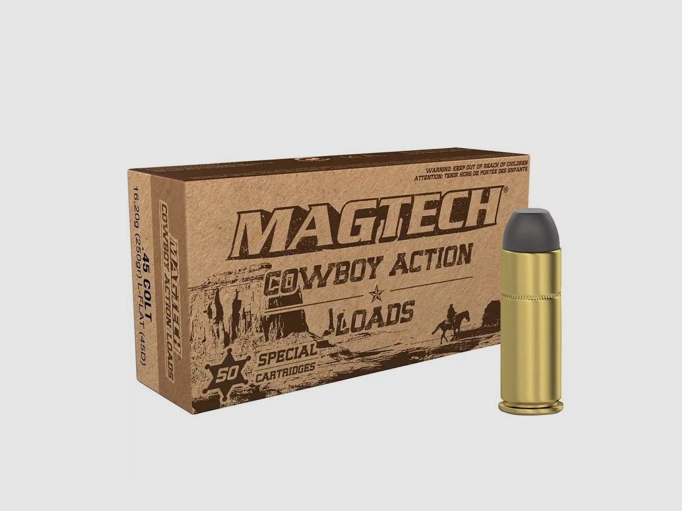 MagTech .45 Long Colt Blei-Flachkopf 16,2 g / 250 grs. / 50 Stk