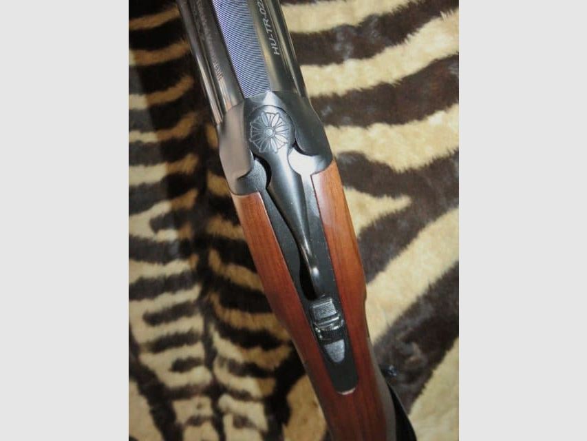 Bockdoppelflinte HUGLU Sporter Kal. 12/76 Lauf 76 cm geliefert mit 5 Chokes und Waffenkoffer, Bild 8 von 11