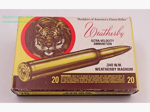 Weatherby - USA Geweerpatronen .340WBY.Mag