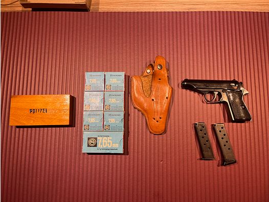 Walther PP 'Polizeipistole' 7,65mm - Set mit Munition