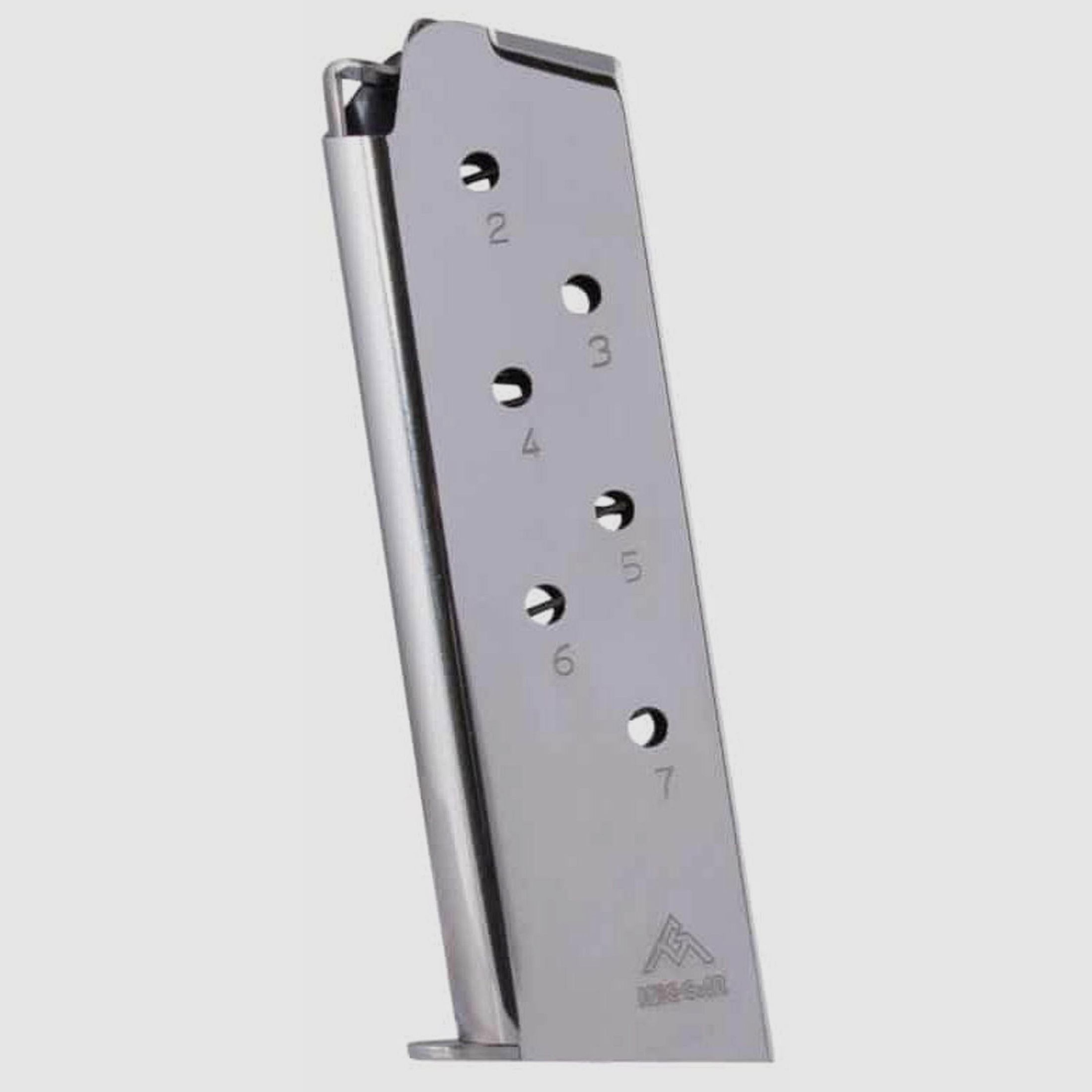 MEC-GAR MAGAZINE NIKKEL COLT 1911 7 SCHOTEN