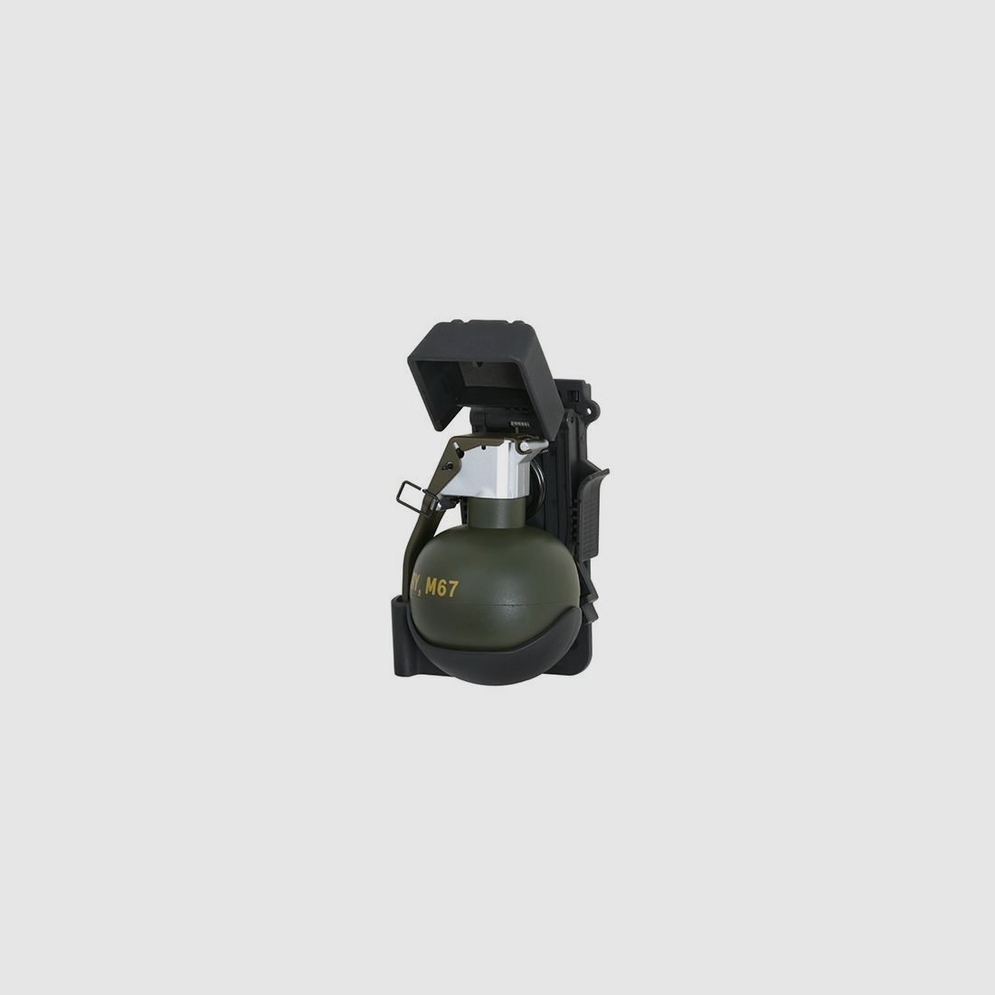 Schnellziehpouch für und mit Dummy-Granate "M67 Frag", schwarz