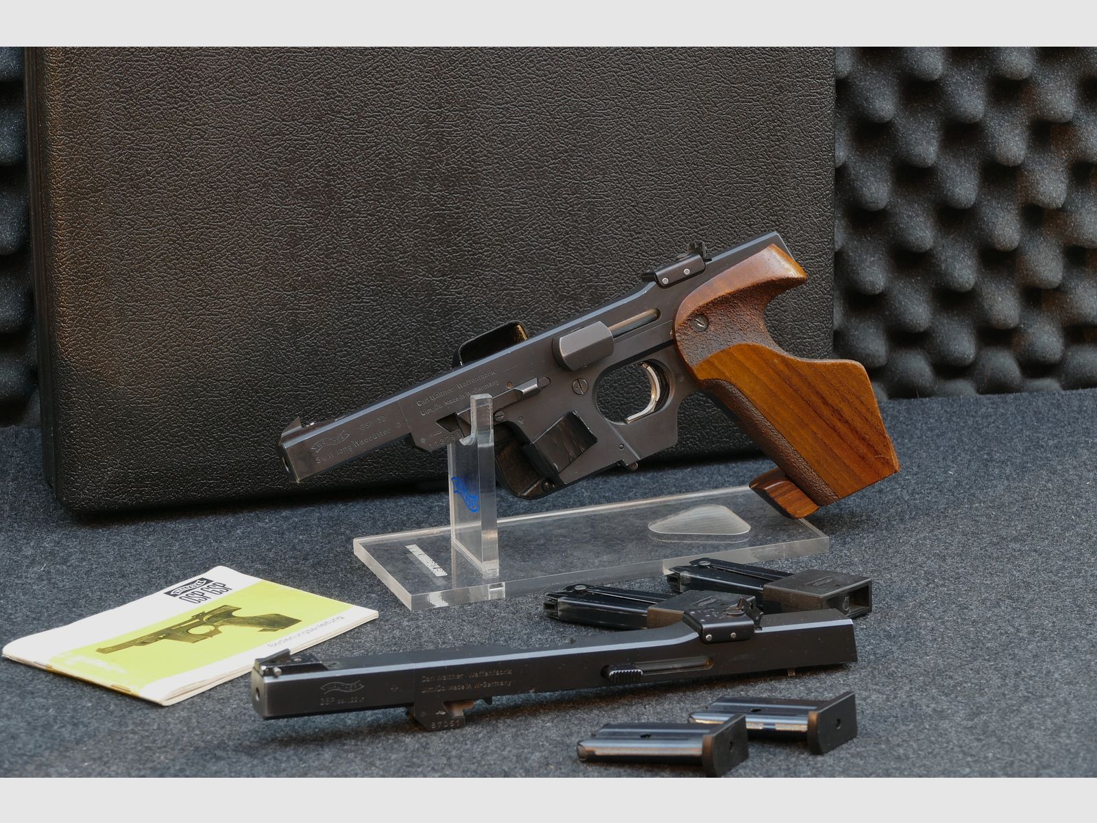 Walther GSP – ( .32 S&W Long / calibre intercambiable .22 LR ), set completo, maletín, sistema intercambiable - servicio realizado