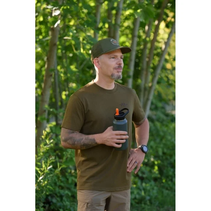Camiseta BLASER Argali Badge 26 verde oliva 261005-006/566, imagen 4 de 5
